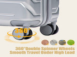 20 Inch ABS Hard Shell Carry On Luggage, Upgraded Crack-Resistant Iron Telescopic Handle, Built-in W2787P535345