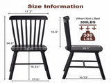 4 pieces of chair, black, rubber wood material, chair, solid wood chair, solid wood 96543419