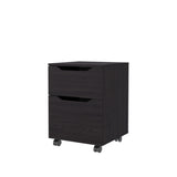 FM FURNITURE Newriver Nightstand with 1 Door and 1 Drawer , Wengue B128P301387