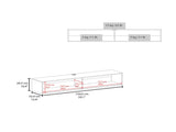 Black 2-Shelf Central Floating Media Rack B062P230643