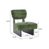 Modern Lounge Chair with Polyester Upholstery, Sturdy Wood Base With Walnut Finish, N767P241702G