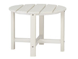 46*46*46cm Single Layer Round HDPE Side Table White 64319396