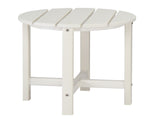 46*46*46cm Single Layer Round HDPE Side Table White 64319396