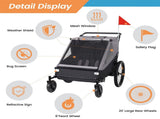 2 in 1 Kids Bike Trailer and Stroller for 1 to 2 Children, Jogging Function, Foldable Compact W1364P417578