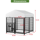Large Dog Kennel Outdoor Pet Pens Dogs Run Enclosure Animal4'L x 4'W x 4.25'H T3210P294079