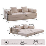 Floor,Compression Sofa,Convertible Floor Sofa Bed-with Pillow Back Support Armrest,Comfy Futon 98822522