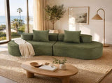 110.24" Fully Compressed Sofa, Corduroy 2-Seater Couch with 2 Lumbar Pillows, Cozy Deep Seat W3326P446759