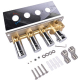 3-Function Silver Brass Shower Diverter Thermostatic Valve Shower Diverter Valve Constant 43244741