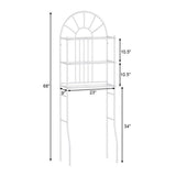 White Bathroom Towel Storage Rack with 3 Shelves 61218274