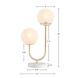 ZUN Metal 2-Light Globe Table Lamp B03594984