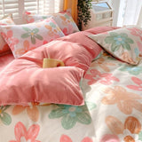3 Piece Spring Pink Floral Duvet Cover Set for Women Adults Home Bedroom Pink Flowers Bedding Set 70299009
