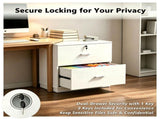 () 2-Drawer Filing Cabinet with 1 Lock Made of P2 Particleboard with Embossed 36620955