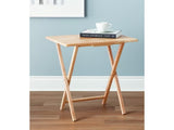 Rubberwood Folding TV Tray Table, Natural 70136092