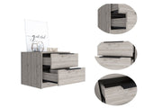 Cannon 2-Drawer Nightstand Light Grey B06280502