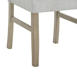 Tabitha Set of 2 Light Oak Finish Dining Side Chairs with Light Gray Fabric B061P353758