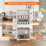 Pantry Cabinet, 71.65" Tall Storage Cabinet with Drawer, 2 Cabinets & 6 Door Adjustable W2700P300562