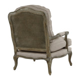 Formal Luxury Accent Chair Plush Cushion Seat and Back Carving Solid Wood Textured Fabric B011P255728