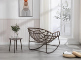 Outdoor Rattan Rocking Chair,Padded Cushion Rocker Recliner Chair Outdoor for Front Porch, Living 93160695