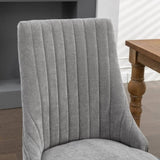 ZUN Rayon Cloth Flocking Linen Dining Chairs Channel Kitchen Dinner Chair Comfy Fabric Upholstered W1143P151493