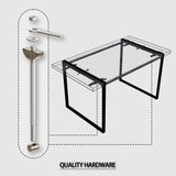 59" MDF black wooden table and modern chair set of 4 pieces, medieval wooden kitchen 67012791