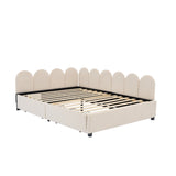 Full Size Upholstered Daybed with 2 Drawers, Velvet Sofabed with Soft Fabric Headboard, No N733P194901A