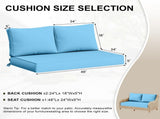 Outdoor Loveseat Cushion Set, 48 x 24 inch, Water Repellent Patio Furniture Cushions Replacement 18354222