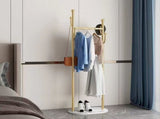 Clothing Rack, Golden Metal Freestanding Heavy Duty Clothes Rack with Marble Base, Multipurpose 17361337