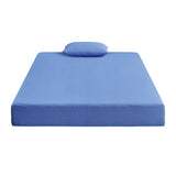 ZUN 7inch Full and Pillow Set Breathable Fabric Gel-Infused Memory Foam, Blue, B011P213348