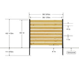 55"x38.5"W Cedar Wood Privacy Screen, Outdoor Privacy Walls, Privacy Wood Fence for Pool 95289858