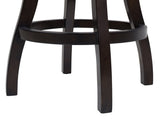 Williams 31" Swivel Bar Stool with Armrests, Vintage Brown Faux Leather B2719P238365