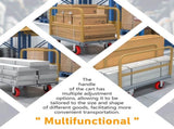 Steel Panel Truck, Heavy Duty Drywall Cart Lumber Cart Platform Truck Flat Cart, 2000lbs, 6" Swivel W1422P208626