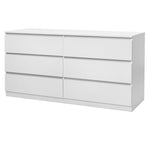 ZUN FCH 6 Drawer Double Dresser for Bedroom, Wide Storage Cabinet for Living Room Home Entryway, White 76423691