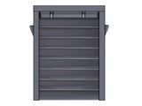 10 Tiers Shoe Rack with Dustproof Cover Closet Shoe Storage Cabinet Organizer Gray 71707810