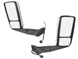 2Pcs Front Left and Right Chrome Power View Door Mirror with Turn Signal Light Fits for 56275757