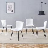 Luxury Minimalist Chairs - A set of 4 high quality dining chairs with black legs. The integral W1151P262794