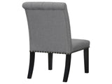 Grey and Rustic Espresso Tufted Side Chairs B062P145439