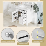 30'' Bathroom Vanity with Top Sink, Modern Bathroom Storage Cabinet with 2 Drawers and a Tip-out N710P250194K