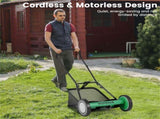 16 Inch Push Lawn Mower with Grass Catcher Bag-Green 52314840