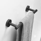 8-Pieces Matte Black Bathroom Accessories Stainless Steel Bathroom Hardware Bath Towel Bar W1932140142