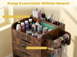 Rolling Craft Storage Cart with 3 Drawers & Adjustable Shelves, Mobile Wrapping Paper Organizer with 90879404