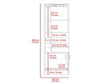 Light Gray 8-Bottle 2-Shelf Bar Cabinet B062P202122
