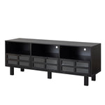 ZUN TV stand,TV cabinet,American country style TV lockers,The toughened glass door panel,Metal W679P163723