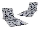 2 Pcs Set Indoor/Outdoor Chaise Lounge Chair Outdoor Furniture with Ties, Patio Seat W2911P277431
