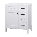 30" Bathroom Vanity without Sink, Cabinet Base Only, Bathroom Cabinet with Drawers, Solid Frame and WF321000AAK