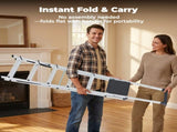 6-Step Folding Aluminum Ladder, 330 lbs Capacity, Lightweight with Anti-Slip Steps & Handrail 19895040
