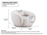 Swivel Accent Chair, Boucle Fabric Upholstered Barrel Chair, Single Sofa Single Armchair for Living W2664P407030