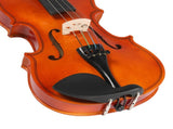 GV100 1/4 Acoustic Violin Case Bow Rosin Strings Tuner Shoulder Rest Natural 65307684