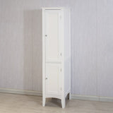 ZUN Tall Narrow Tower Cabinet with 2 Shutter Doors 5 Tier Shelves for Bathroom, Kitchen ,Living Room 25815711