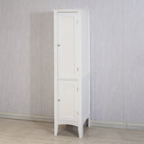 ZUN Tall Narrow Tower Freestanding Cabinet with 2 Shutter Doors 5 Tier Shelves for Bathroom, Kitchen 25815711