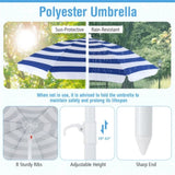 Kids Picnic Table Outdoor Activity Table With Umbrella -White 04049957